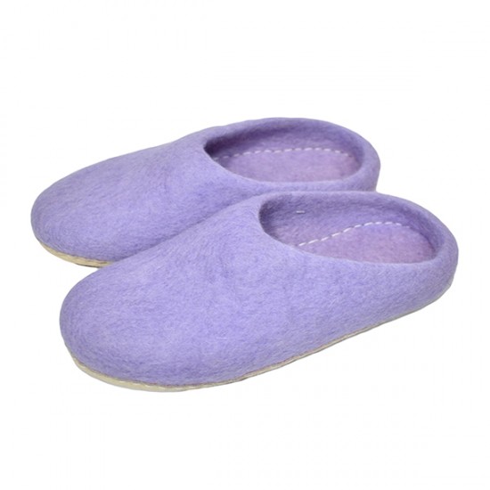 Lavender Felt shoes Hand made in Nepal