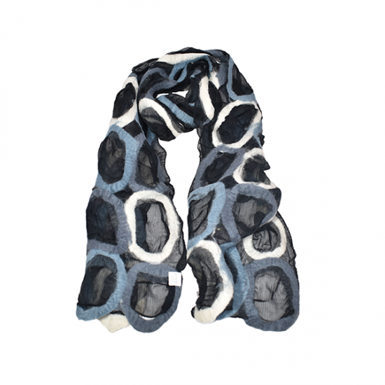 Merino wool Circle design Scarf Fair Made in Nepal