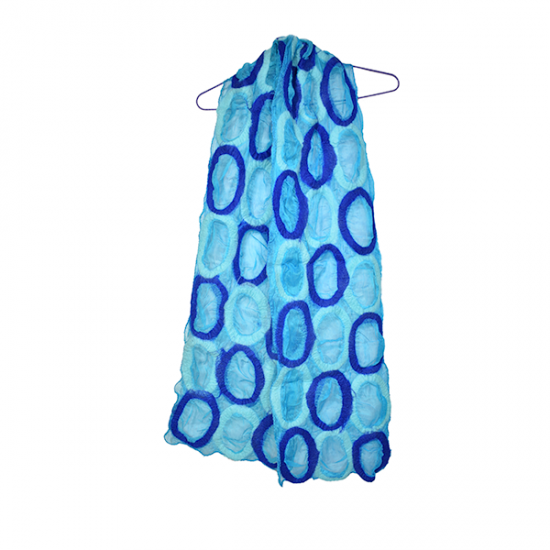 Merino wool Circle design Scarf Fair Made in Nepal