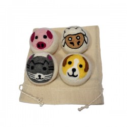 Felt Dryer ball Fair Made in Nepal/Face design Laundry Ball