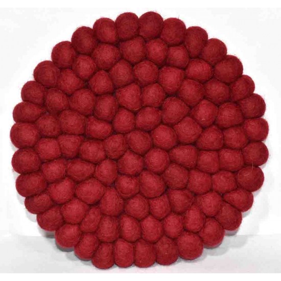 Red color 20 cm Felt ball mat/Export quality