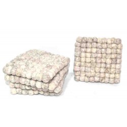 10 cm Felt ball Coaster made from 100% wool