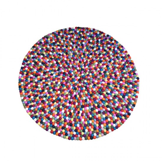 Multicolor Felt rugs 100cm Diameter