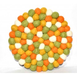 20 cm Felt Ball Mat Fair Made in Nepal