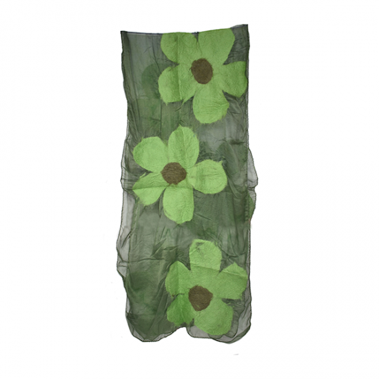 Latest design flower-Merino wool scarf