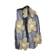 Latest design flower-Merino wool scarf