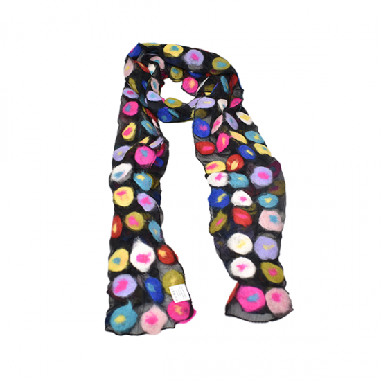 Latest design Merino wool scarves/Polka Dotted merino wool scarf