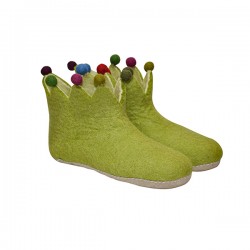 High quality Felt boot with pompom ball