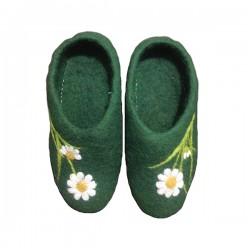 Green color Felt slipper