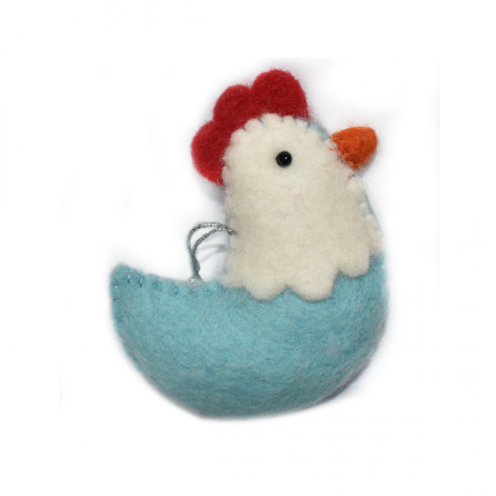 Felted chicken decoration for Easter Festival