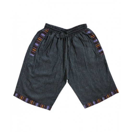 Cotton Half Trouser-Tibetan Stripe