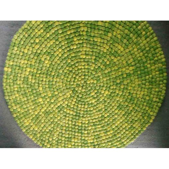 Felt Ball Carpet-Tie die ball/100cm Tie die Felt rug