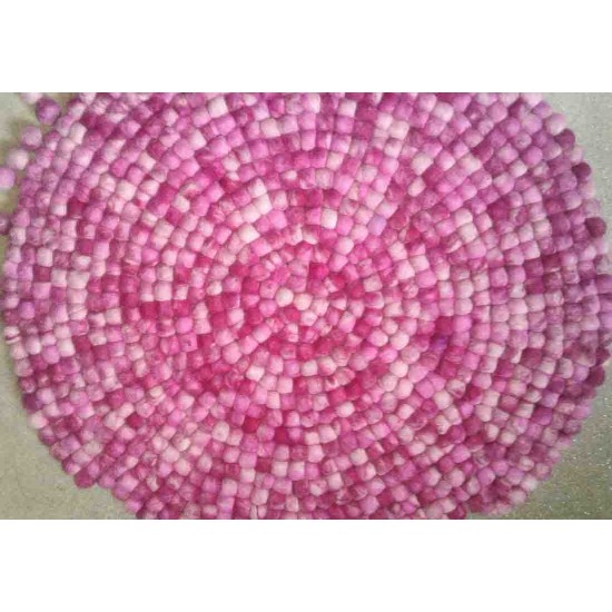Felt Ball Carpet-Tie die ball/100cm Tie die Felt rug