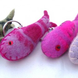 Felted Fish Key Holder