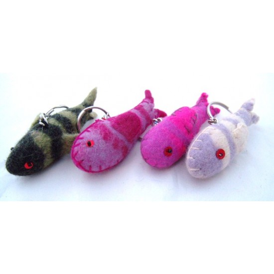 Felted Fish Key Holder