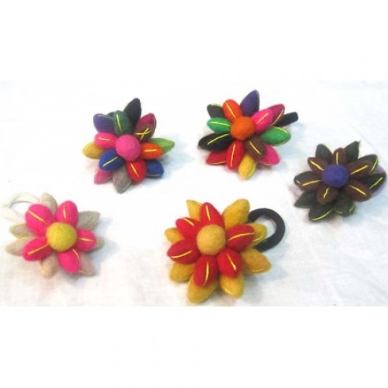 Felt ball Flower Hairband
