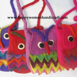 Felt Owl Medium Bag