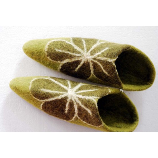Felt Pointed Flower Slipper/High quality