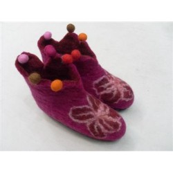 Felt Washed flower Shoe