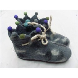 Felt Tie Die shoes with Stripe/Felt shoes