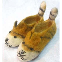 Felt Tiger Shoes with Elephent/New felt shoes/100% wool