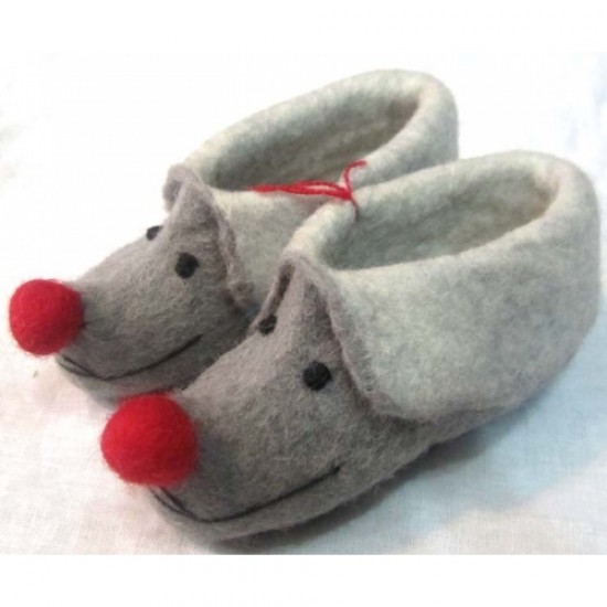 Felt Rhino Shoes made from 100% sheep wool