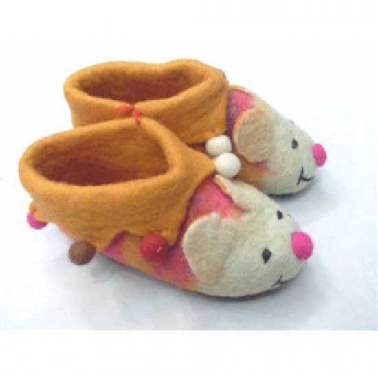 Felt Tiger shoes with red Nose/Best seller Natural Shoes