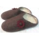 Felt Slipper With Flower-High quality