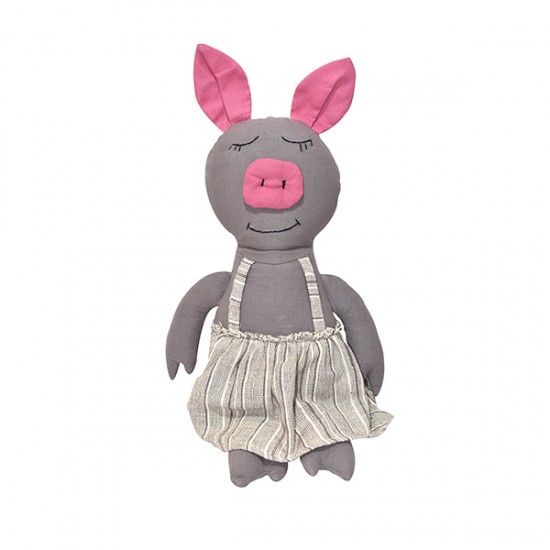 Pig toys made from handloom cotton in Nepal.
