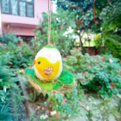 Felted chicken in the Nest for Easter Decorations