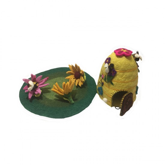 Felt Fairy House in Wholesale price/Felt fairy house with Bee decorations