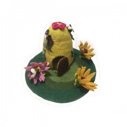 Felt Fairy House in Wholesale price/Felt fairy house with Bee decorations