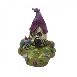 Purple Felt Fairy house with angel-Best seller Fairy house