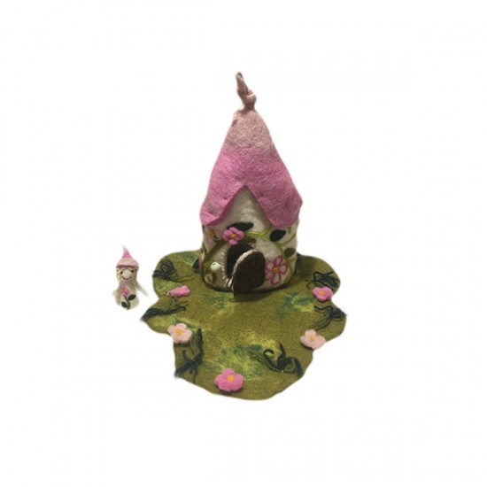 Pink Fairy house producers and exporter in Nepal/Fair Made felt handicraft
