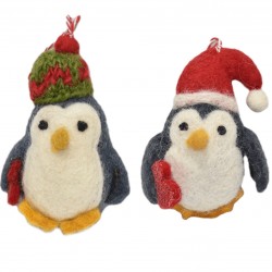 Penguin set-King and queen fo Christmas decorations Gift
