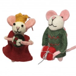 Felt Mouse set for Christmas Gift-King & Queen