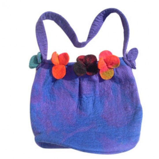 Felt Big Bag Tie Die with Flower