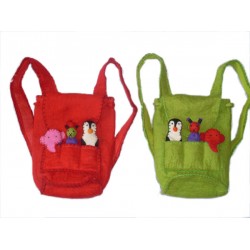 Felt Puppet rucksack small bag