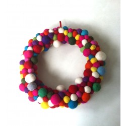 Felt Christmas wreath-iregular ball Felt Christmas wreath-iregular ball