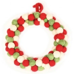 Felt Christmas wreath-iregular ball Felt Christmas wreath-iregular ball