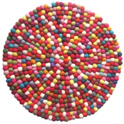 Felt Ball Rug (Carpet)/60cm Felt rug made from 100% wool