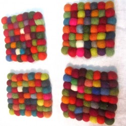 Felt Ball Carpet-Square size 20cm