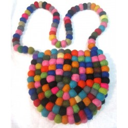 Felt Big Ball Bag Semi circle