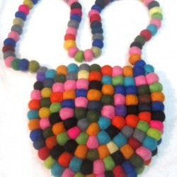 Felt Big Ball Bag Semi circle