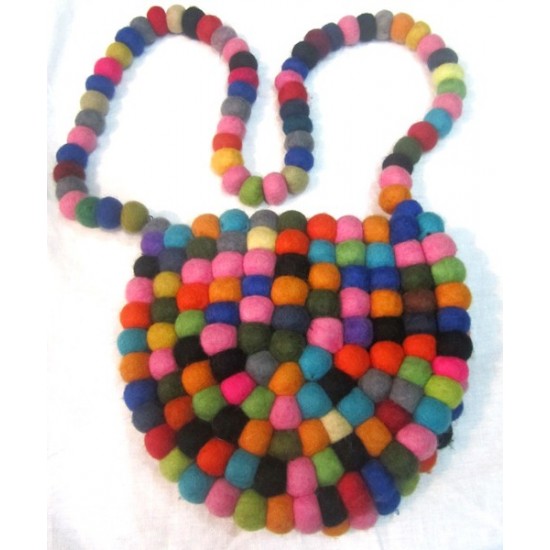 Felt Big Ball Bag Semi circle