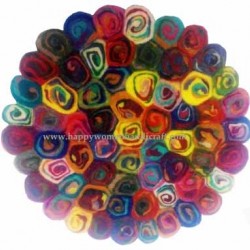 Felt Crazy ball rug/Spiral ball Mat 20 cm