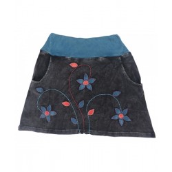 Cotton skirt with patch