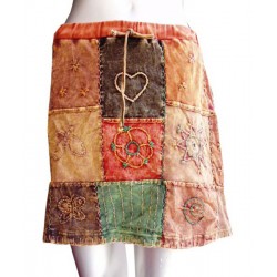 Cotton skirt-patch work