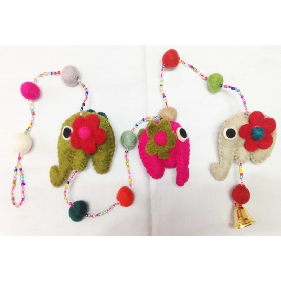 Felted Elephant Hanger-Exporter and manufacturer