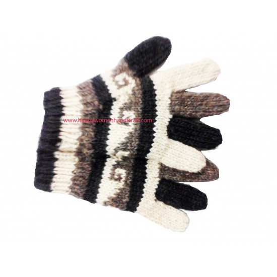Unisex Woolen 5 Finger Gloves